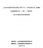 山東祥東新材料科技有限公司年產(chǎn)8.7萬(wàn)噸抗氧化劑、烷基酚及粗酚精制項(xiàng)目(一期)(一期裝置)竣工環(huán)境保護(hù)驗(yàn)收監(jiān)測(cè)報(bào)告
